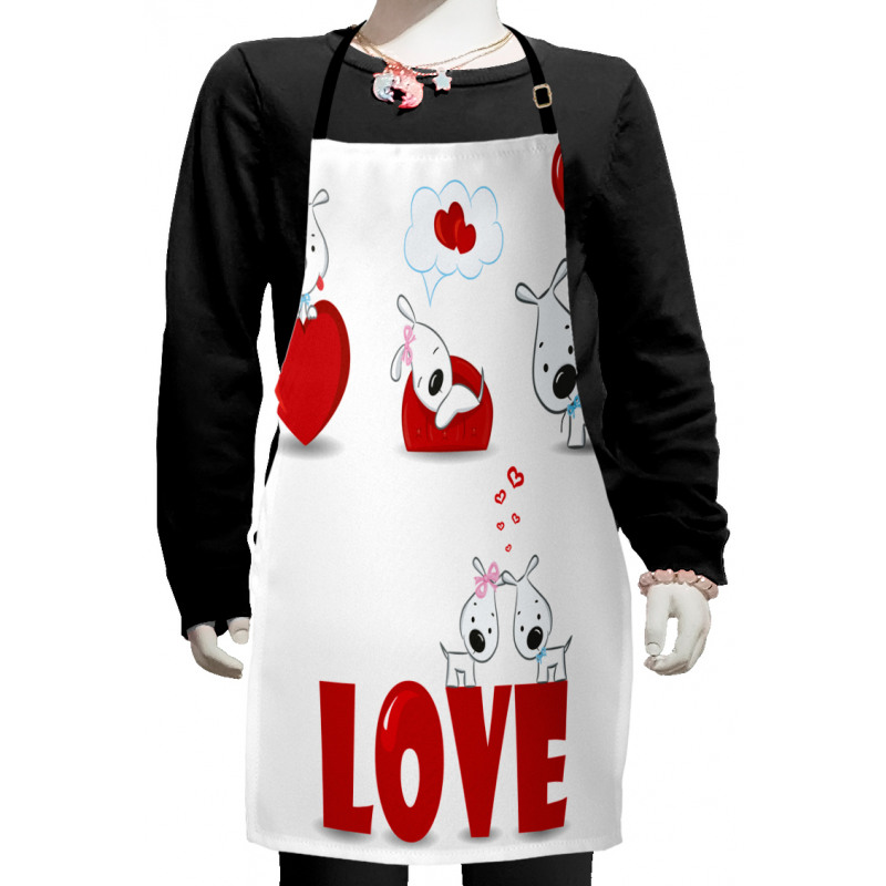 Puppy His Hers Kids Apron