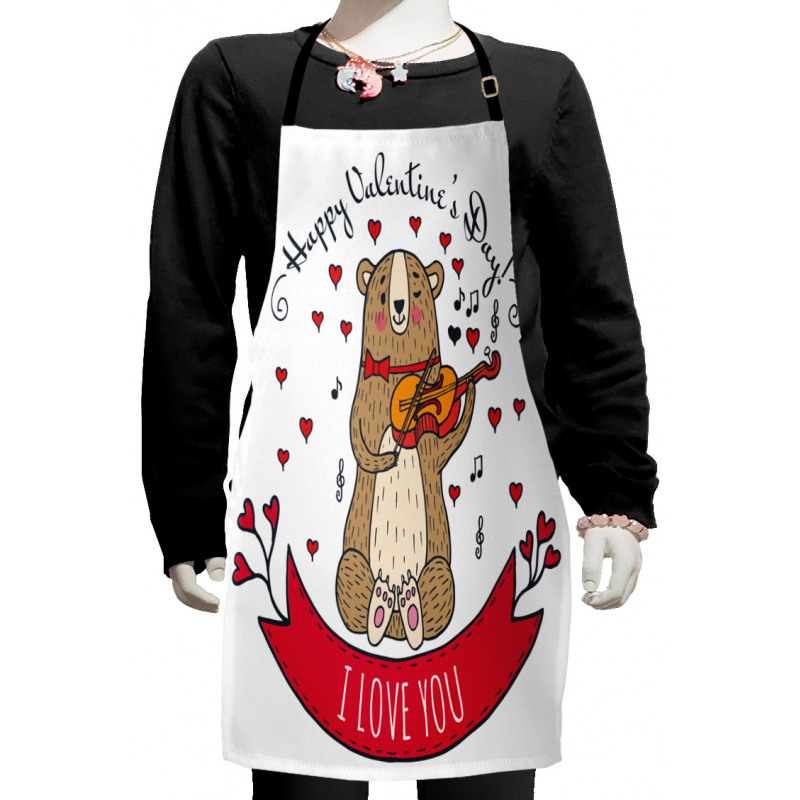 Bear and Violin Kids Apron