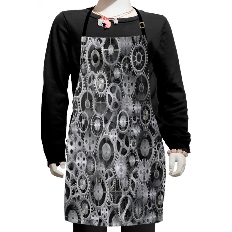 Clock Technologic Pattern Kids Apron