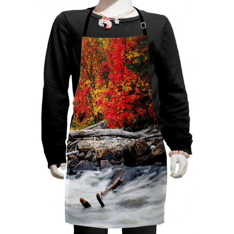 Fall Forest Driftwood Kids Apron