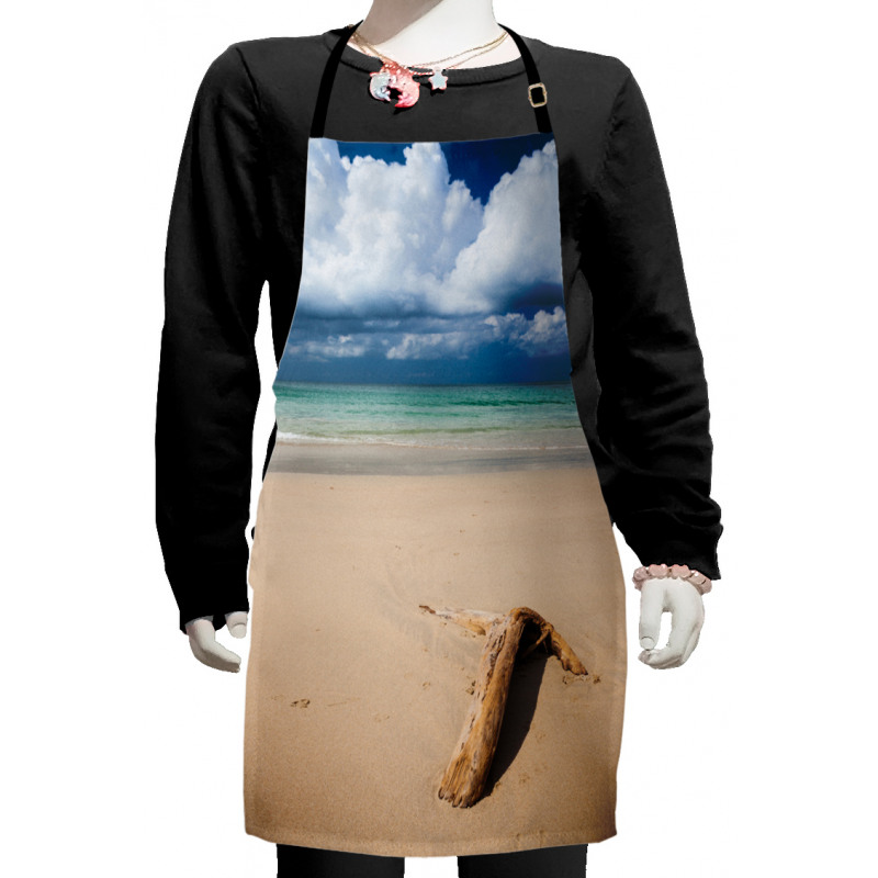 Sandy Beach and Clouds Kids Apron