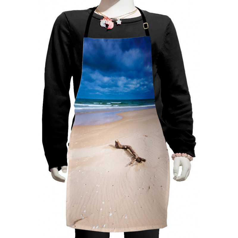 Deserted Sandy Beach Kids Apron