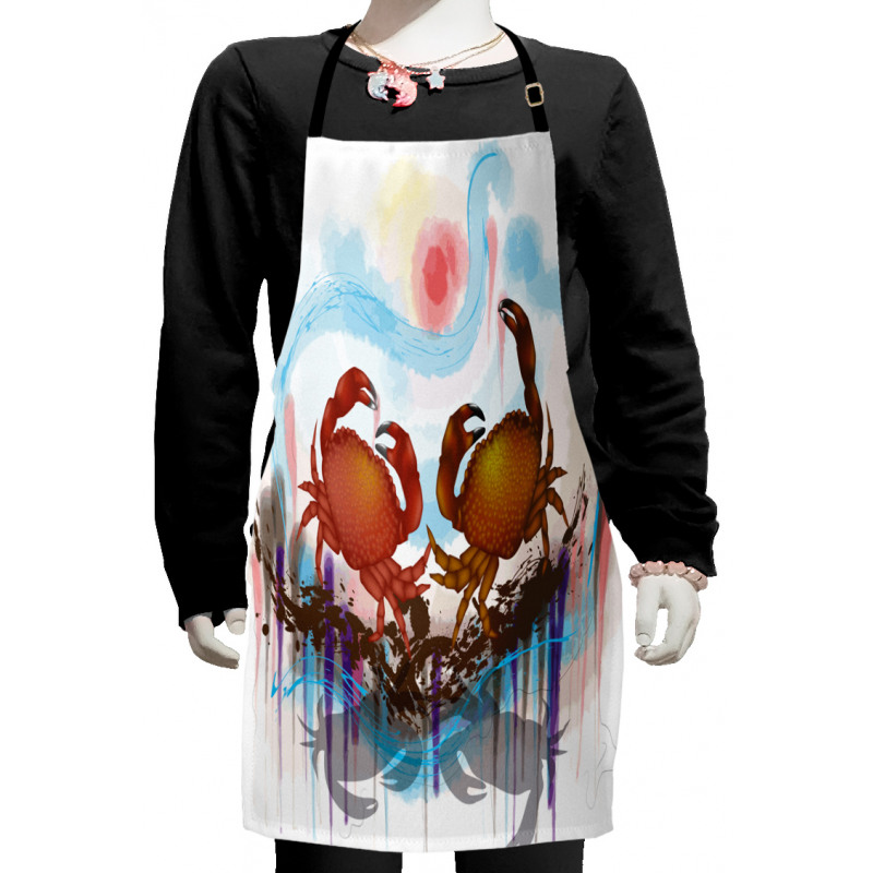 2 Crabs Dancing Sea Kids Apron