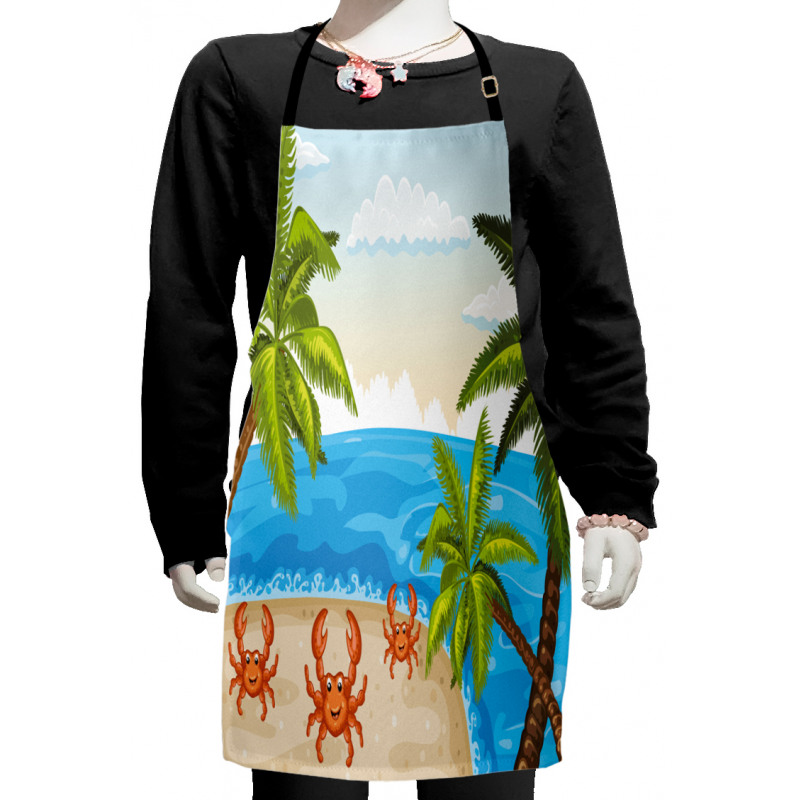 Palm Trees and Crabs Kids Apron