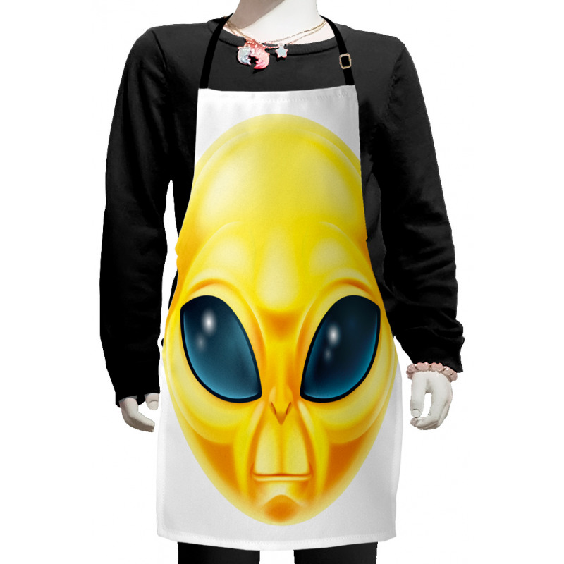 Alien Space Smiley Face Kids Apron