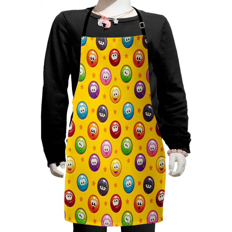 Grumpy Sad Mood Face Mood Kids Apron