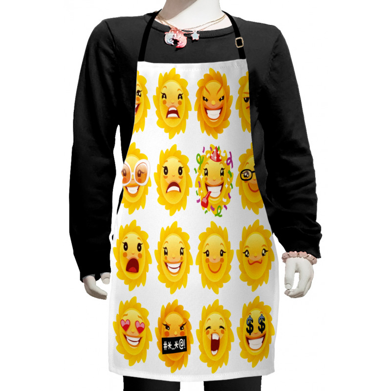 Smile Surprise Angry Mood Kids Apron