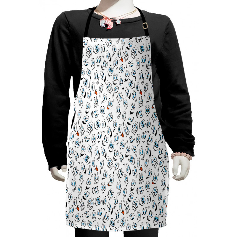 Sad Hot Happy Face Moods Kids Apron