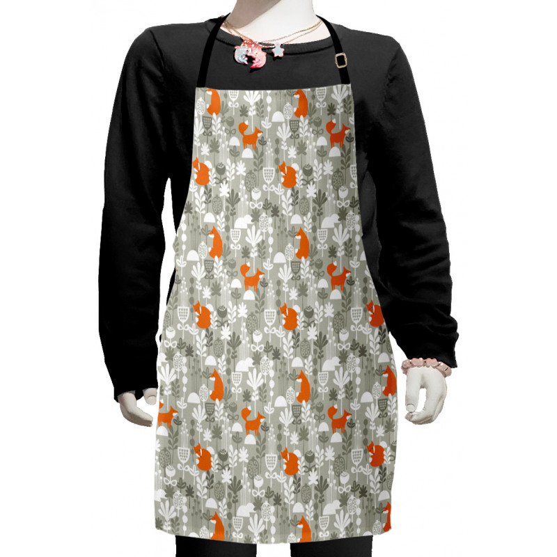 Fox in the Winter Forest Kids Apron