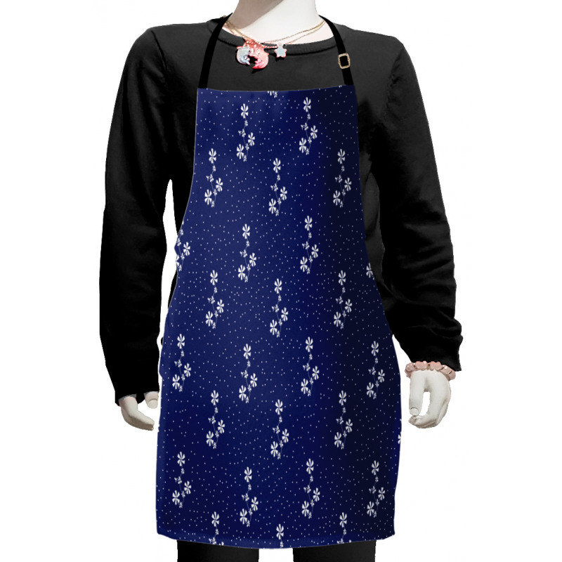 Floral Pattern and Dot Kids Apron