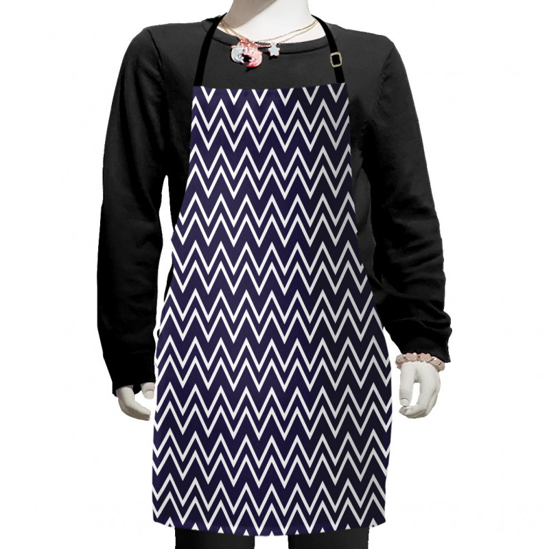 Zig Zag Modern Pattern Kids Apron