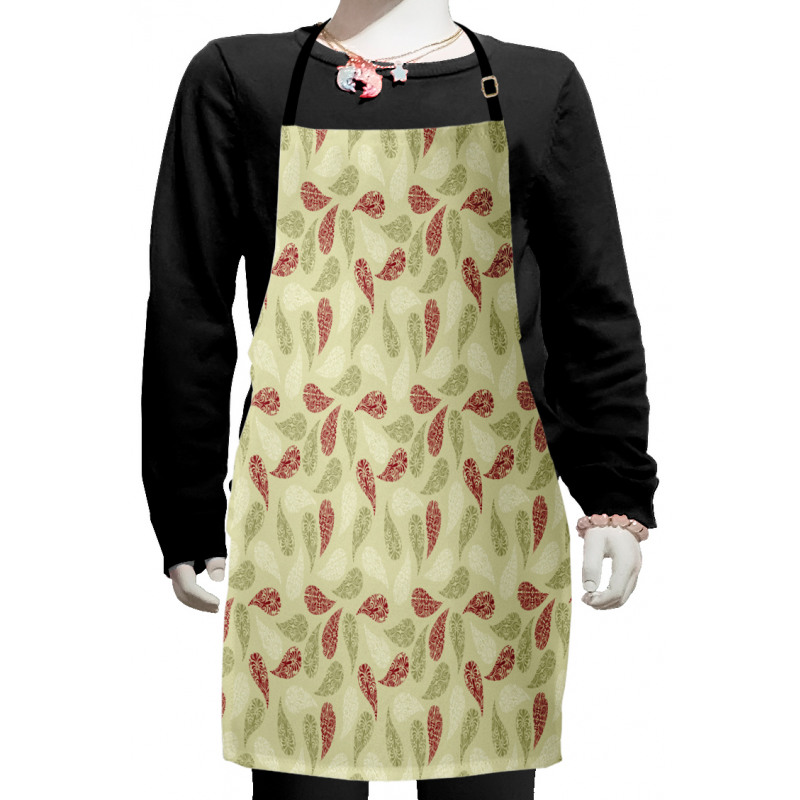 Floral Leaf Pattern Kids Apron