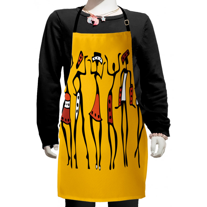 Sketchy Graphical Dancer Kids Apron