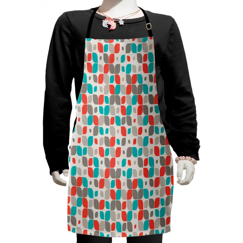 Retro Mosaic Motif Kids Apron