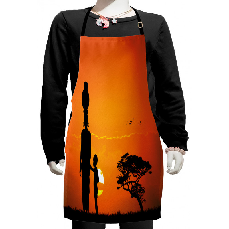 Child and Mother in Desert Kids Apron