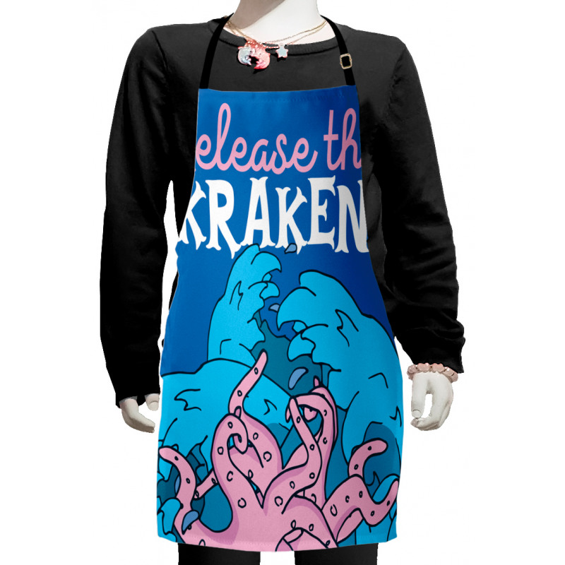 Kraken Motivation Words Kids Apron