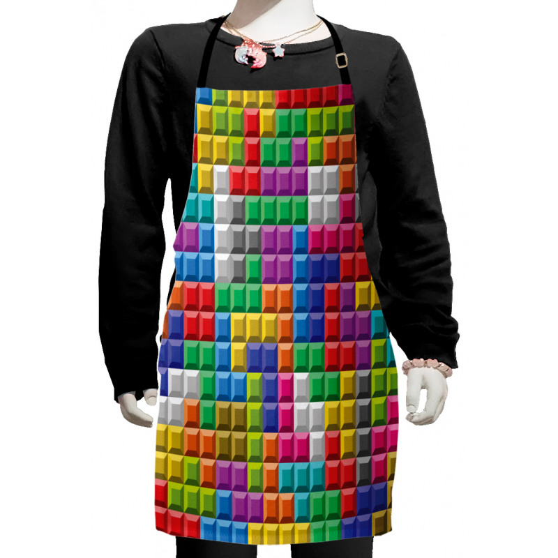 Colorful Blocks Art Kids Apron