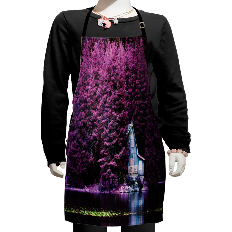 Purple Trees by Lake Kids Apron