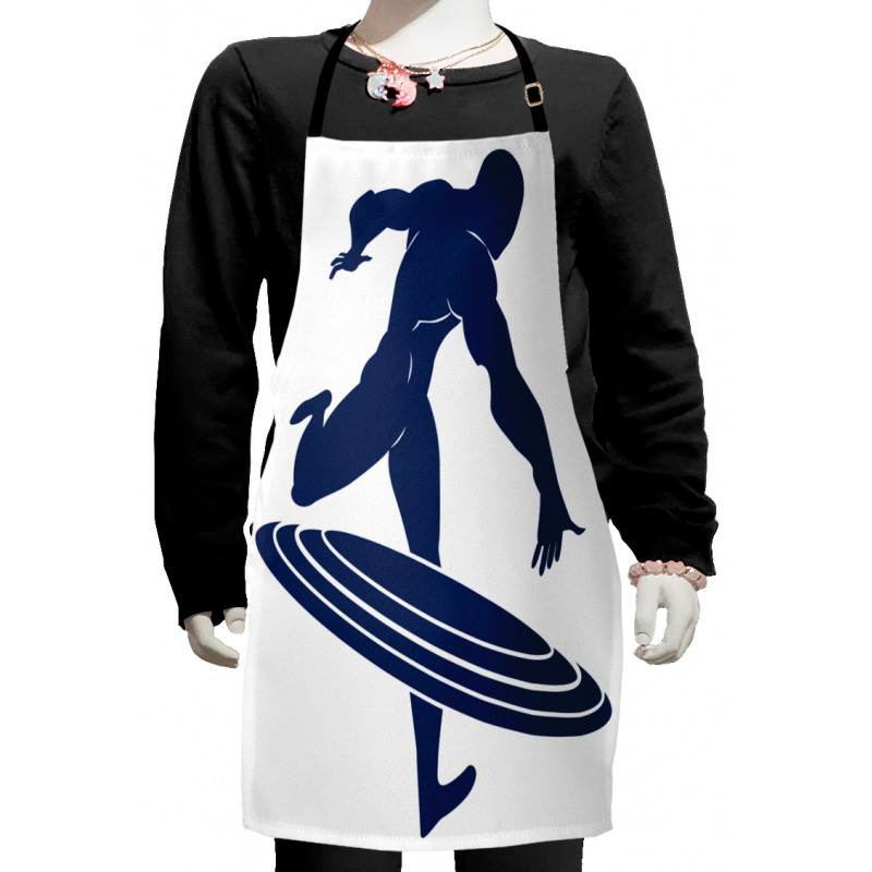 Muscular Hero Man Kids Apron