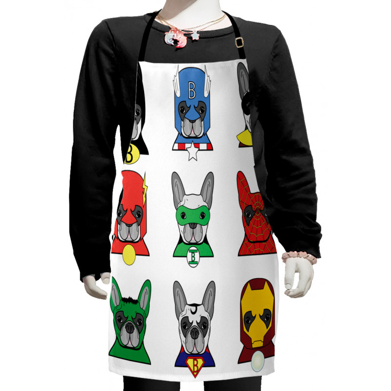 Cartoon Bulldog Art Kids Apron