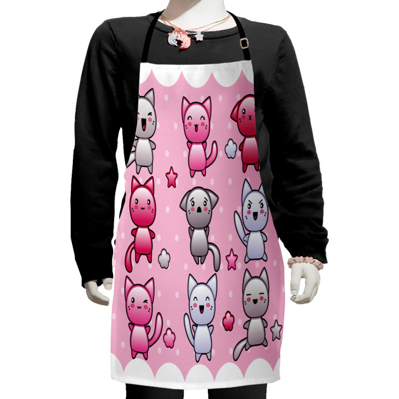 Funny Japanese Doodle Kids Apron