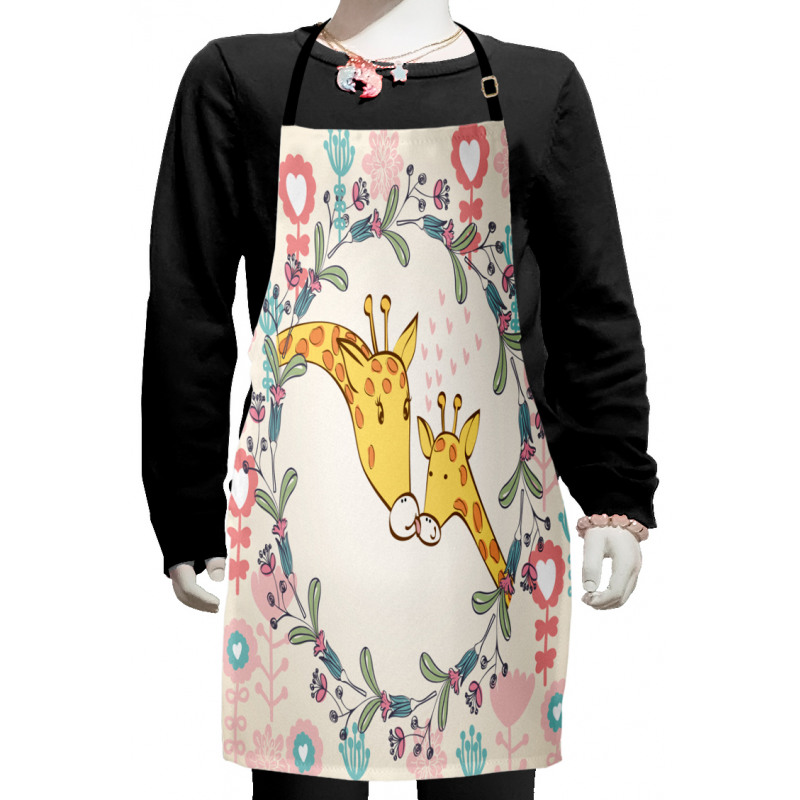 Cartoon Mom and Kid Kids Apron