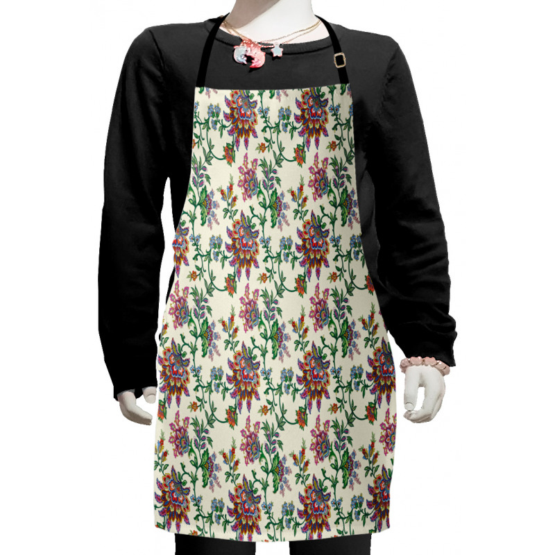 Colorful Flowers Kids Apron