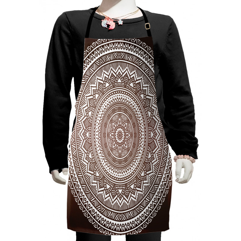 Detailed Round Flower Kids Apron