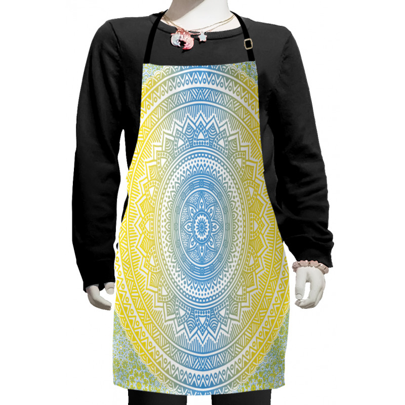 Blue Ombre Mandala Kids Apron