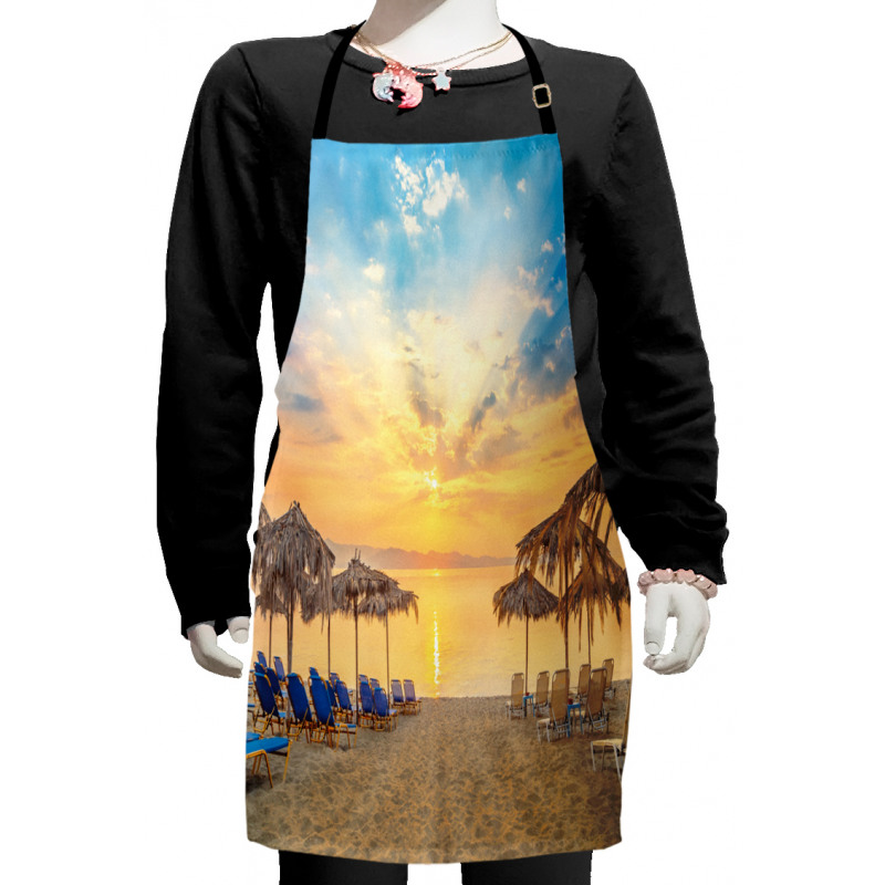 Sandy Beach with Sunrise Kids Apron