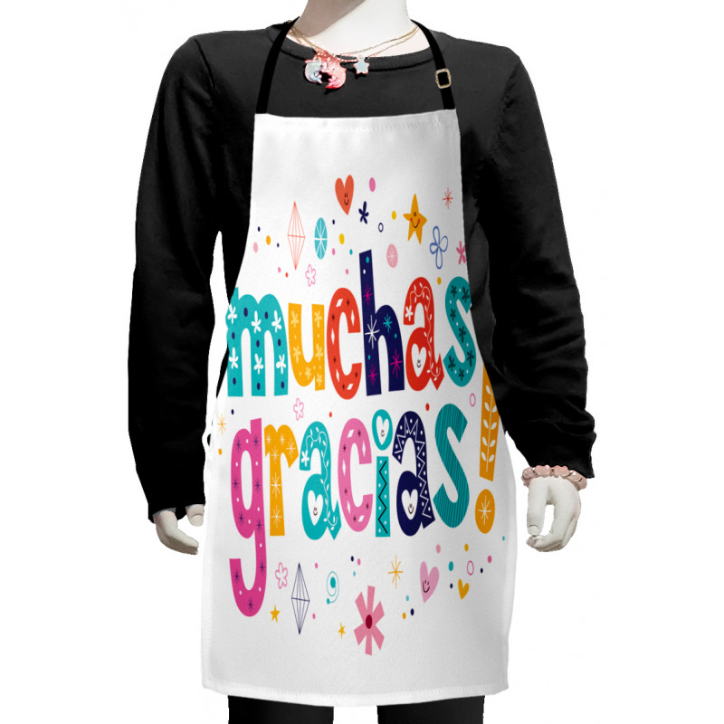 Spanish Thanks Words Kids Apron