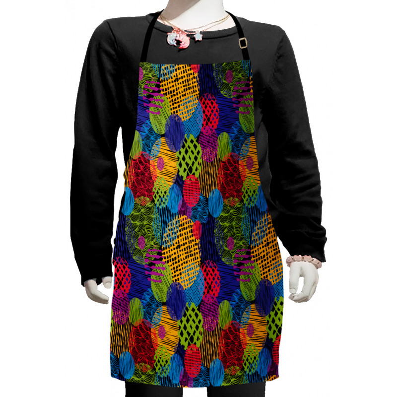 Geometric Sketchy Forms Kids Apron