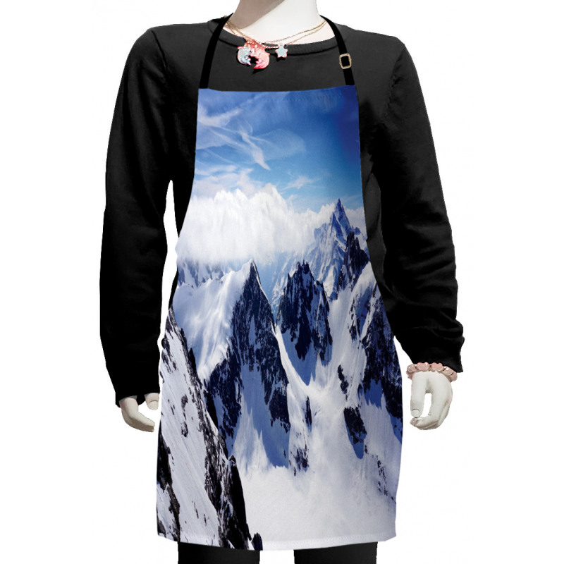 Mountain Peak Scenery Kids Apron