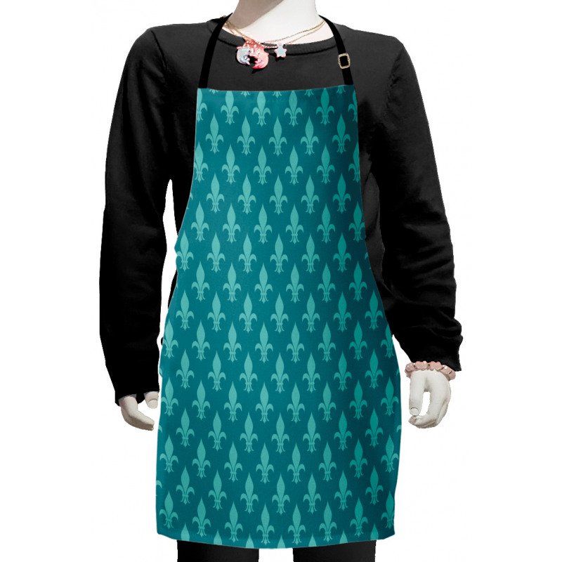 Retro Damask Pattern Kids Apron