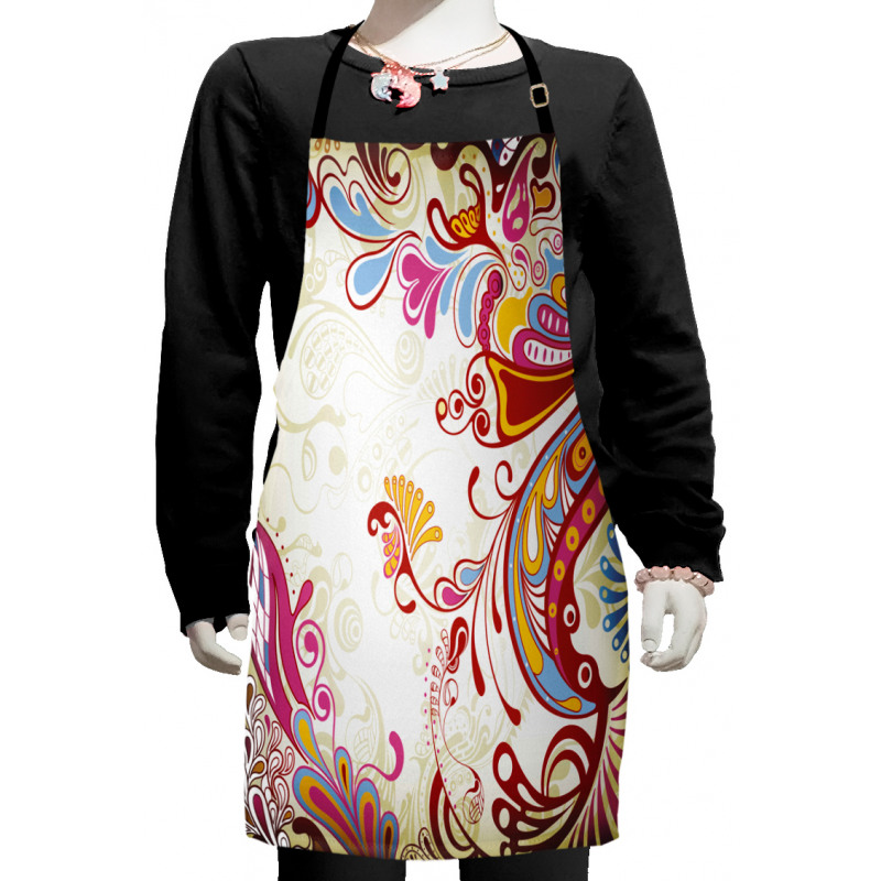 Flower Bouquet Paisley Kids Apron