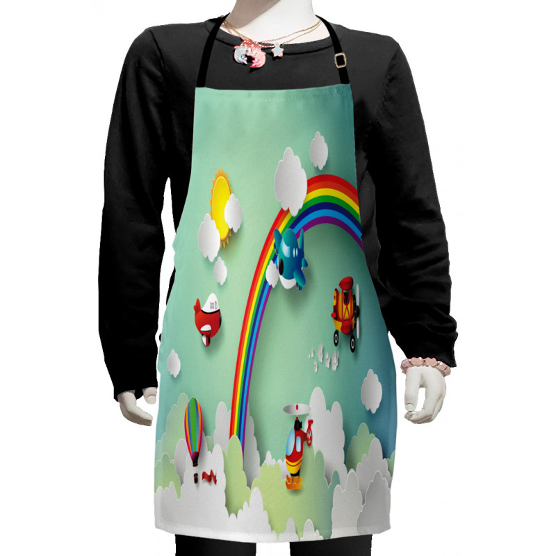 Rainbow Sunny Sky Baby Kids Apron