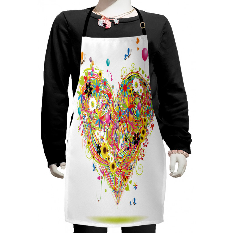 Watercolor Love Kids Apron