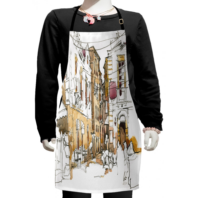 Street Town Sketch Kids Apron