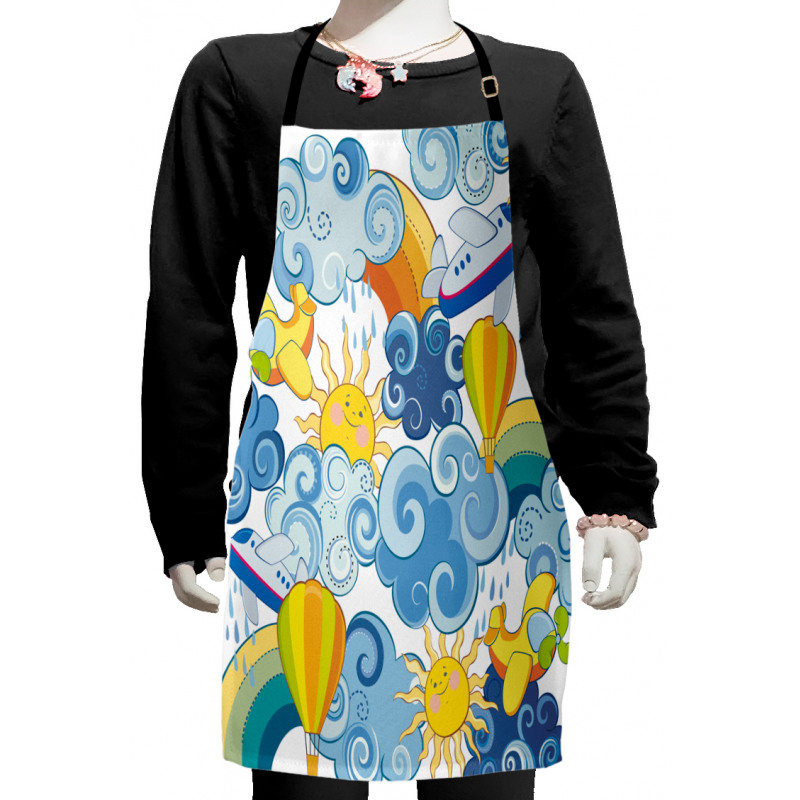 Sun Airplanes and Balloons Kids Apron