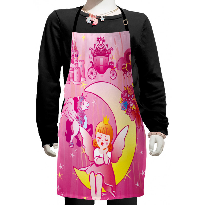 Moon Unicorn Castle Kids Apron