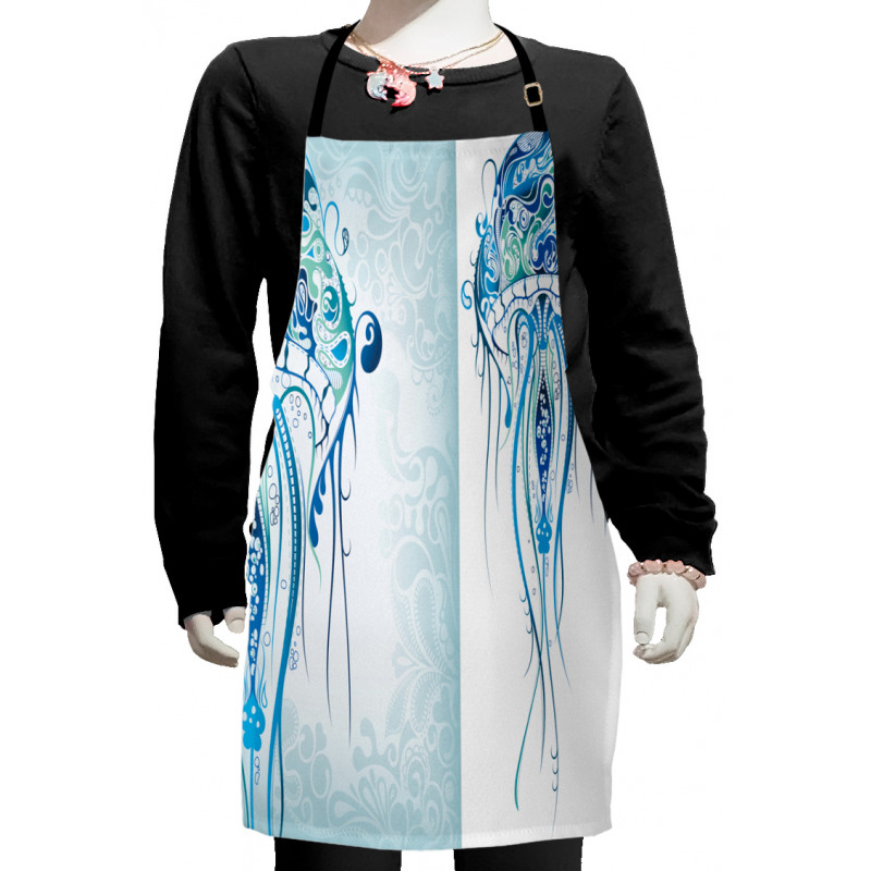 Ocean Jellyfish Paisley Kids Apron