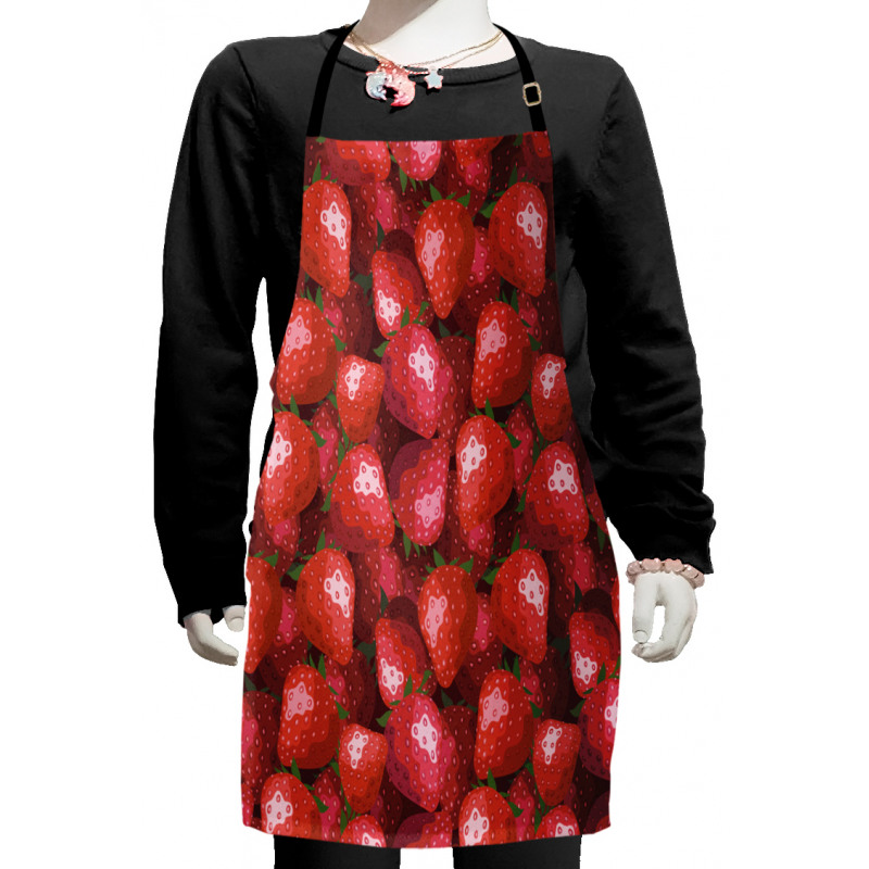 Strawberries Ripe Fruits Kids Apron