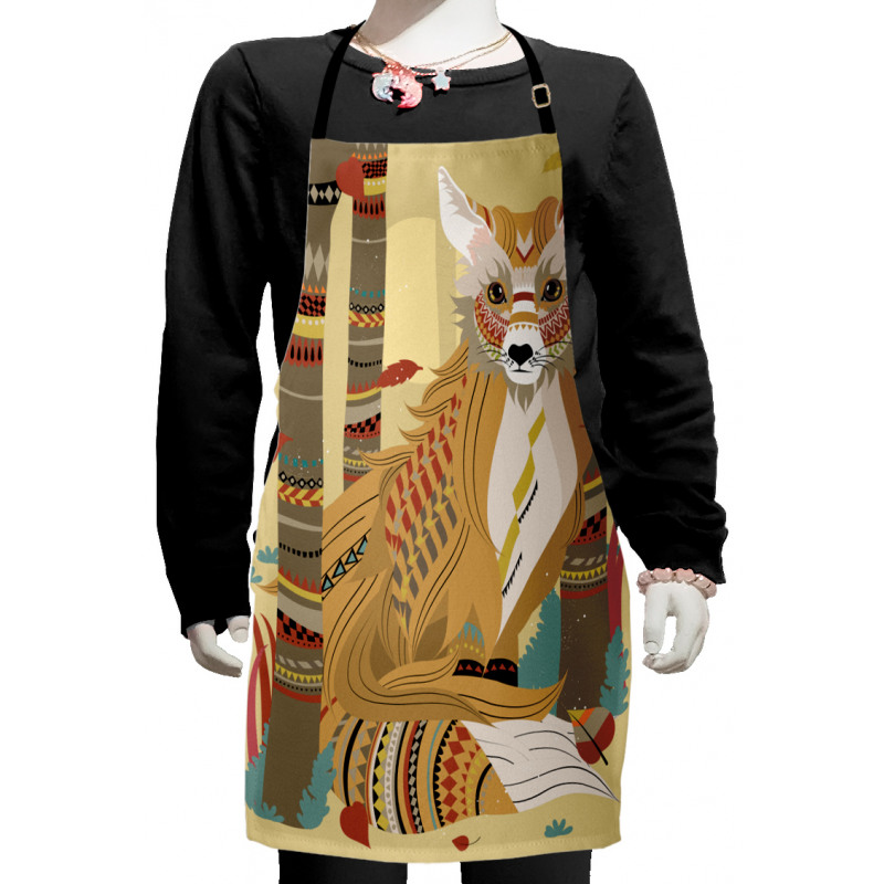 Fluffy Fox in the Forest Kids Apron