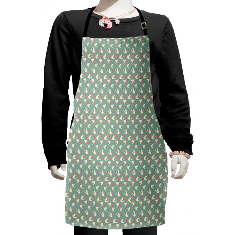 Birds Little Hearts Kids Apron