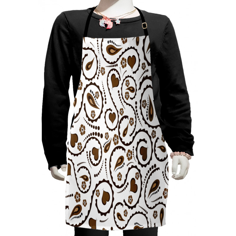 Love Heart Swirls Dots Kids Apron