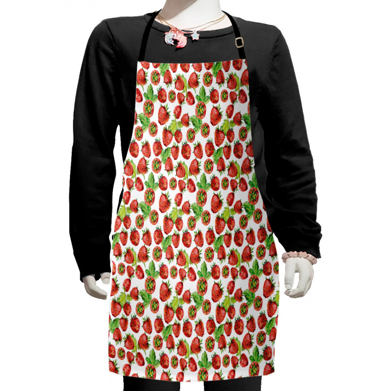 Watercolored Fruits Kids Apron