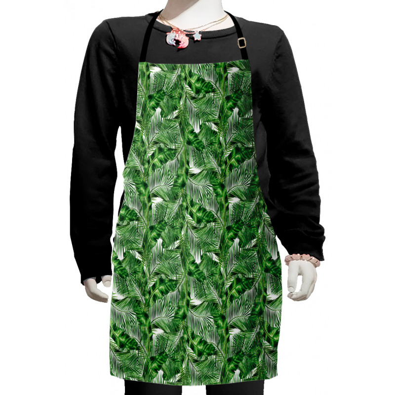 Tropic Plants Pattern Kids Apron