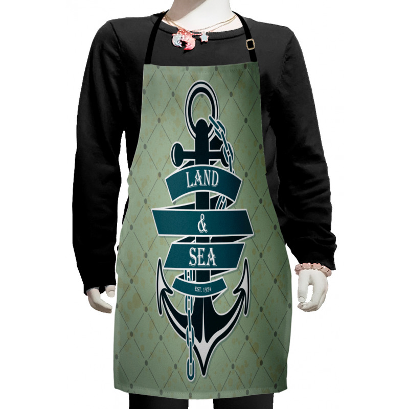 Diamond Pattern Nautical Kids Apron