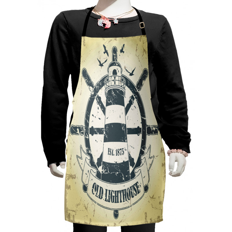 Ship Helm Wheel Retro Kids Apron