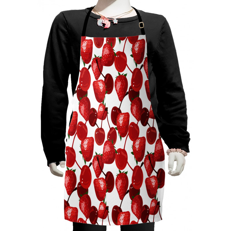 Cherry Picnic Spring Fruits Kids Apron